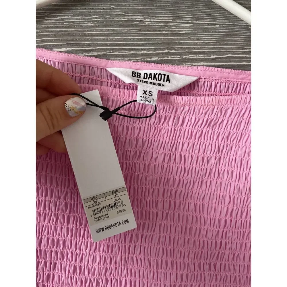BB Dakota by,‎ Steve Madden pink top size extra small XS NEW - Picture 2 of 3
